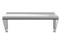 Estante de pared de acero inoxidable plateado 75x45x31 cm ES942604