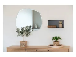 Estante de pared de acero negro 40 x 18 x 18 cm