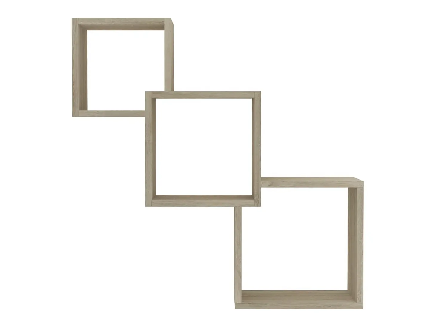 Estante de pared de cubo contrachapada color roble 68x15x68cm ES880037