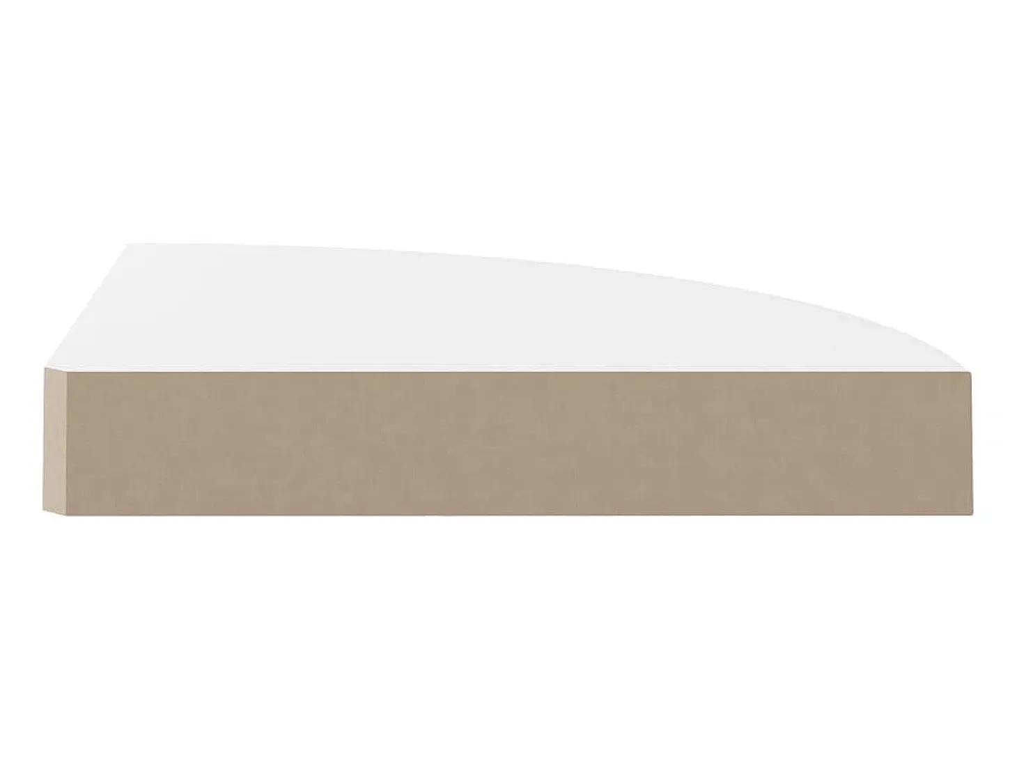 Estante de pared de esquina MDF blanco brillo 25x25x3,8 cm ES47317