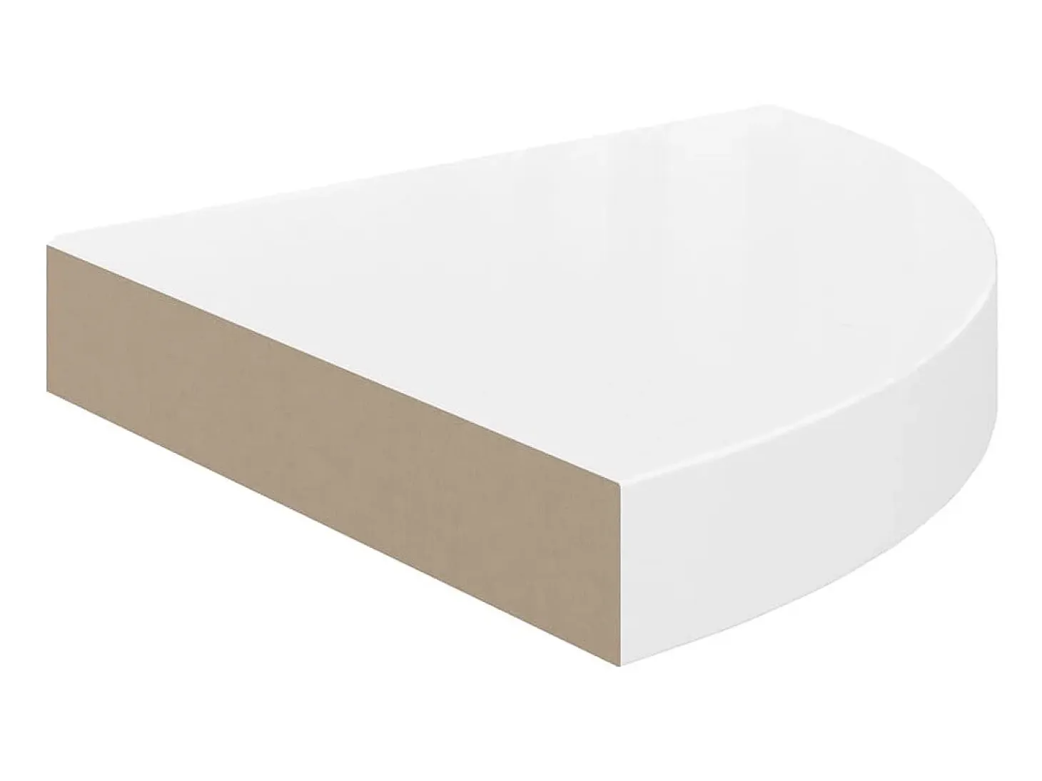 Estante de pared de esquina MDF blanco brillo 25x25x3,8 cm ES47317