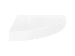 Estante de pared de esquina MDF blanco brillo 25x25x3,8 cm ES47317