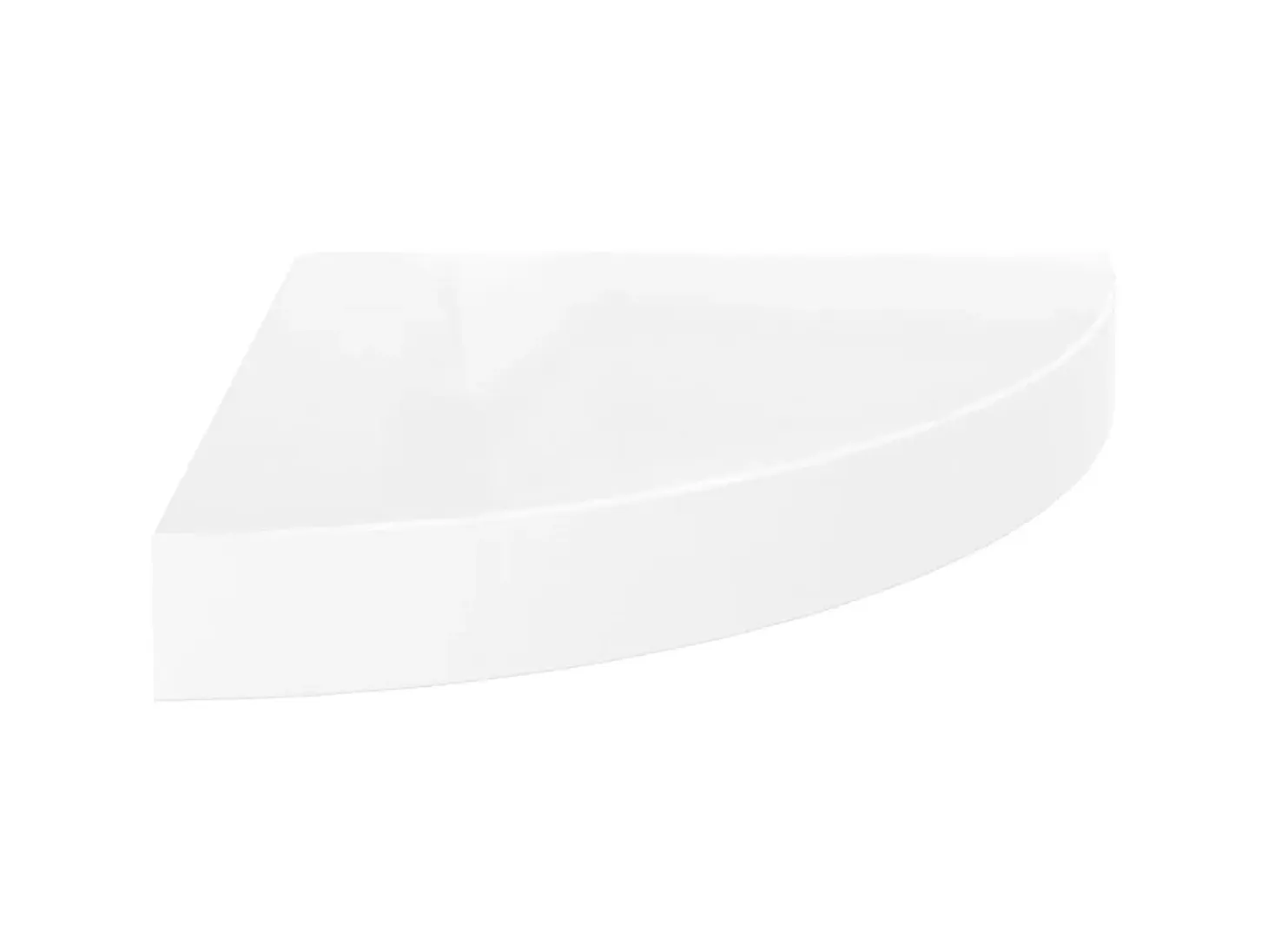 Estante de pared de esquina MDF blanco brillo 25x25x3,8 cm ES47317