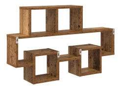 Estante de pared de madera antigua 82 x 15 x 51 cm Madera de ingeniería