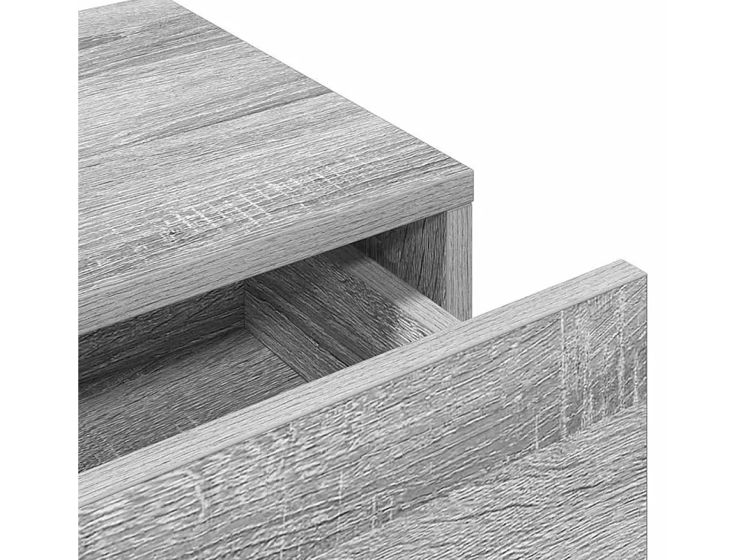 Estante de pared de madera de ingeniería gris Sonoma con cajones