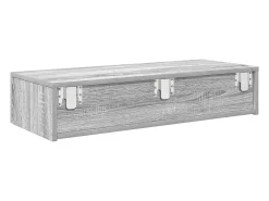 Estante de pared de madera de ingeniería gris Sonoma con cajones