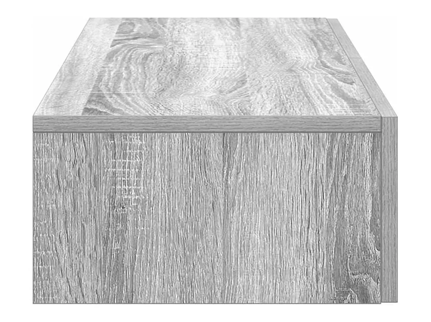 Estante de pared de madera de ingeniería gris Sonoma con cajones