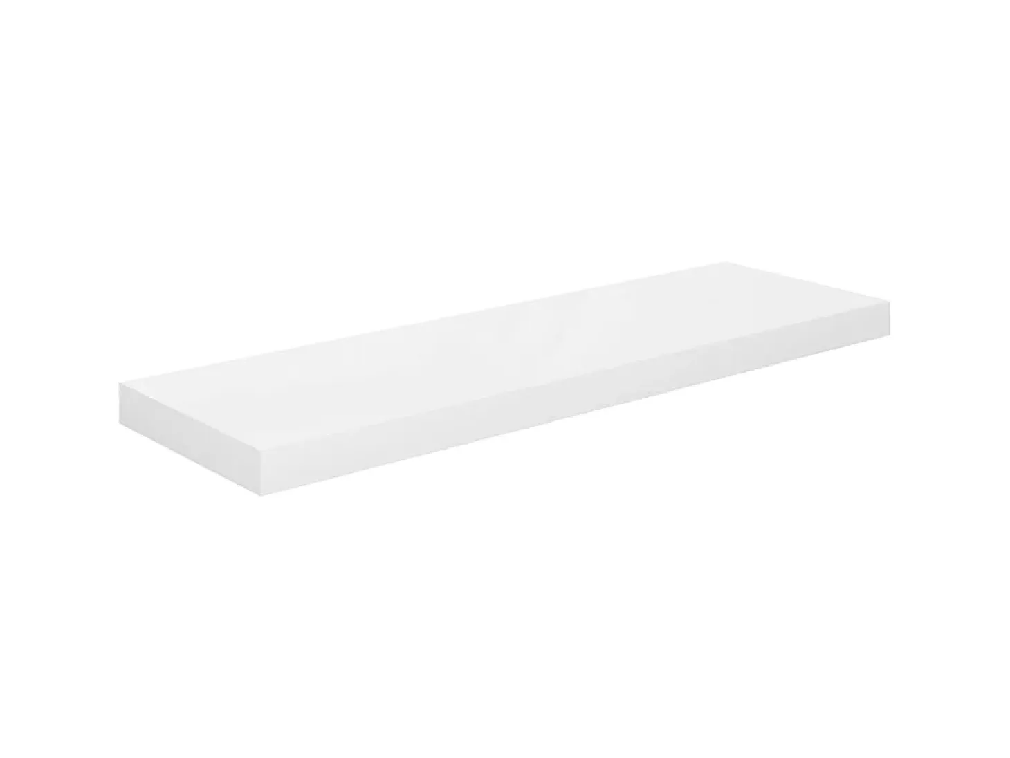 Estante de pared de pared blanco brillante MDF 80x23,5x3,8 cm ES91418