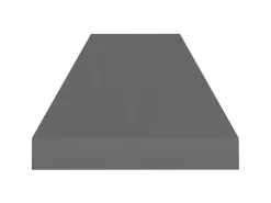 Estante de pared de pared gris con brillo MDF 90x23,5x3,8 cm ES39012