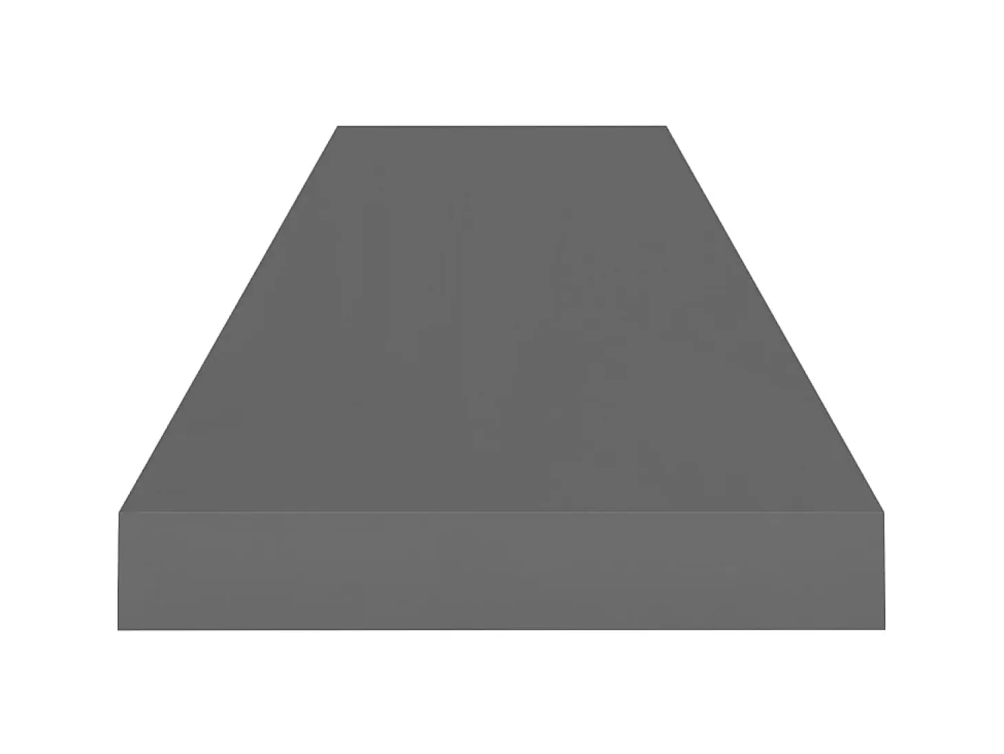 Estante de pared de pared gris con brillo MDF 90x23,5x3,8 cm ES39012