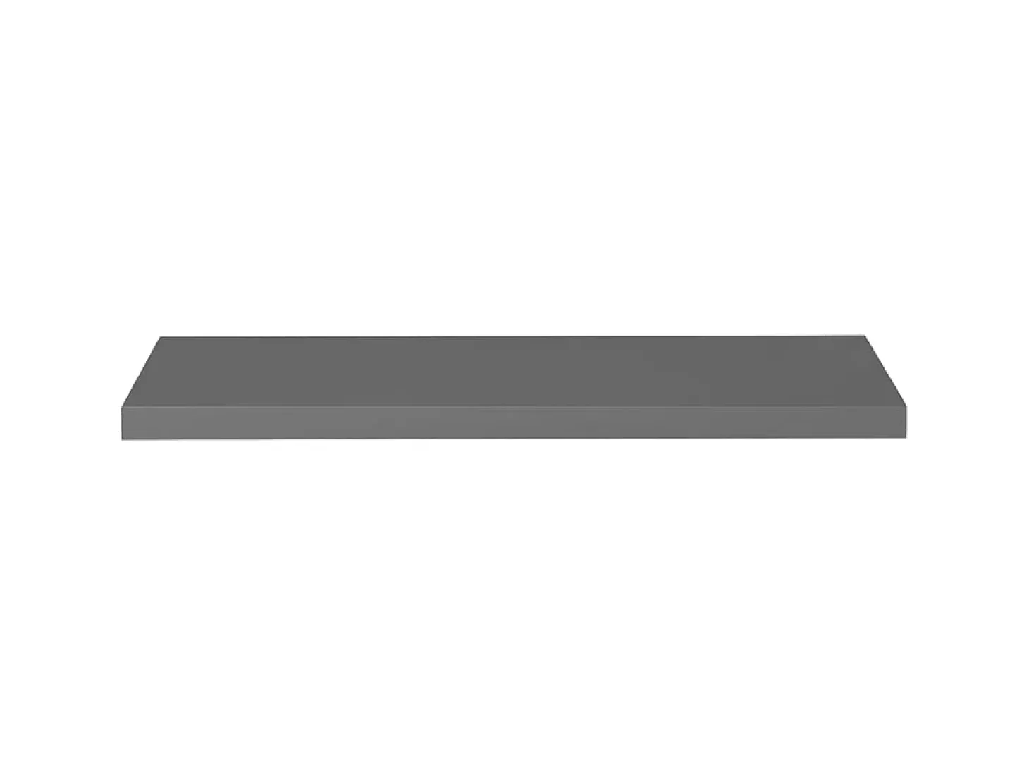 Estante de pared de pared gris con brillo MDF 90x23,5x3,8 cm ES39012