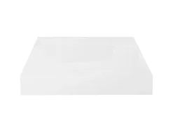 Estante de pared de pared 2 uds MDF blanco brillo 23x23,5x3,8cm ES44484
