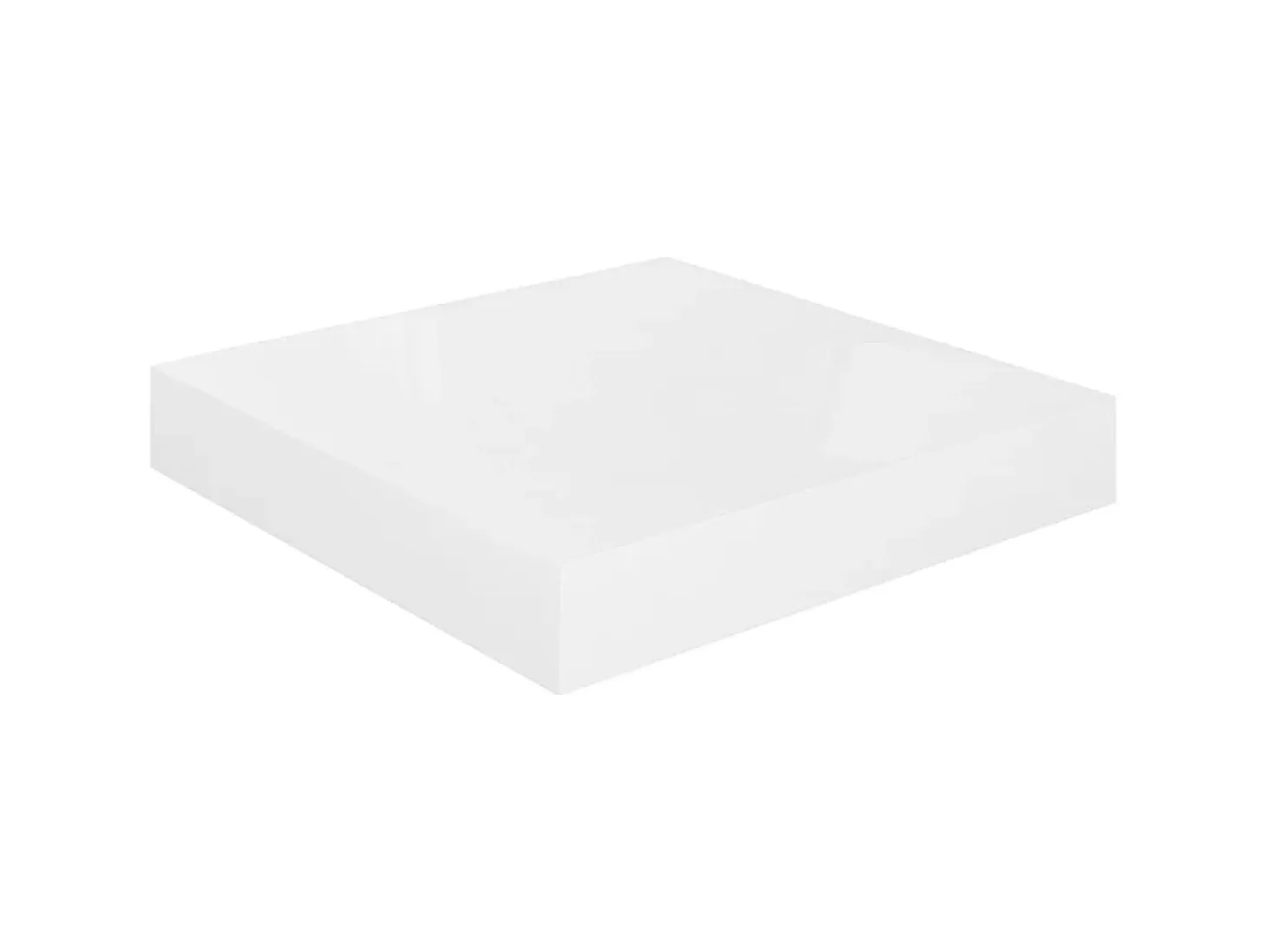 Estante de pared de pared 2 uds MDF blanco brillo 23x23,5x3,8cm ES44484