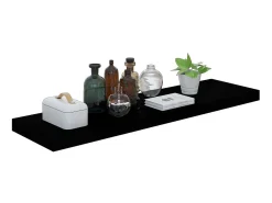 Estante de pared de pared MDF gris brillo 90x23,5x3,8 cm ES66948
