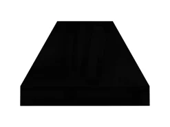 Estante de pared de pared MDF gris brillo 90x23,5x3,8 cm ES66948