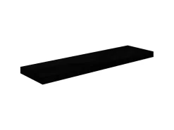 Estante de pared de pared MDF gris brillo 90x23,5x3,8 cm ES66948