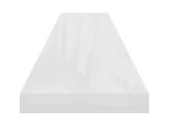Estante de pared de pared blanco brillante MDF 120x23,5x3,8 cm ES85721