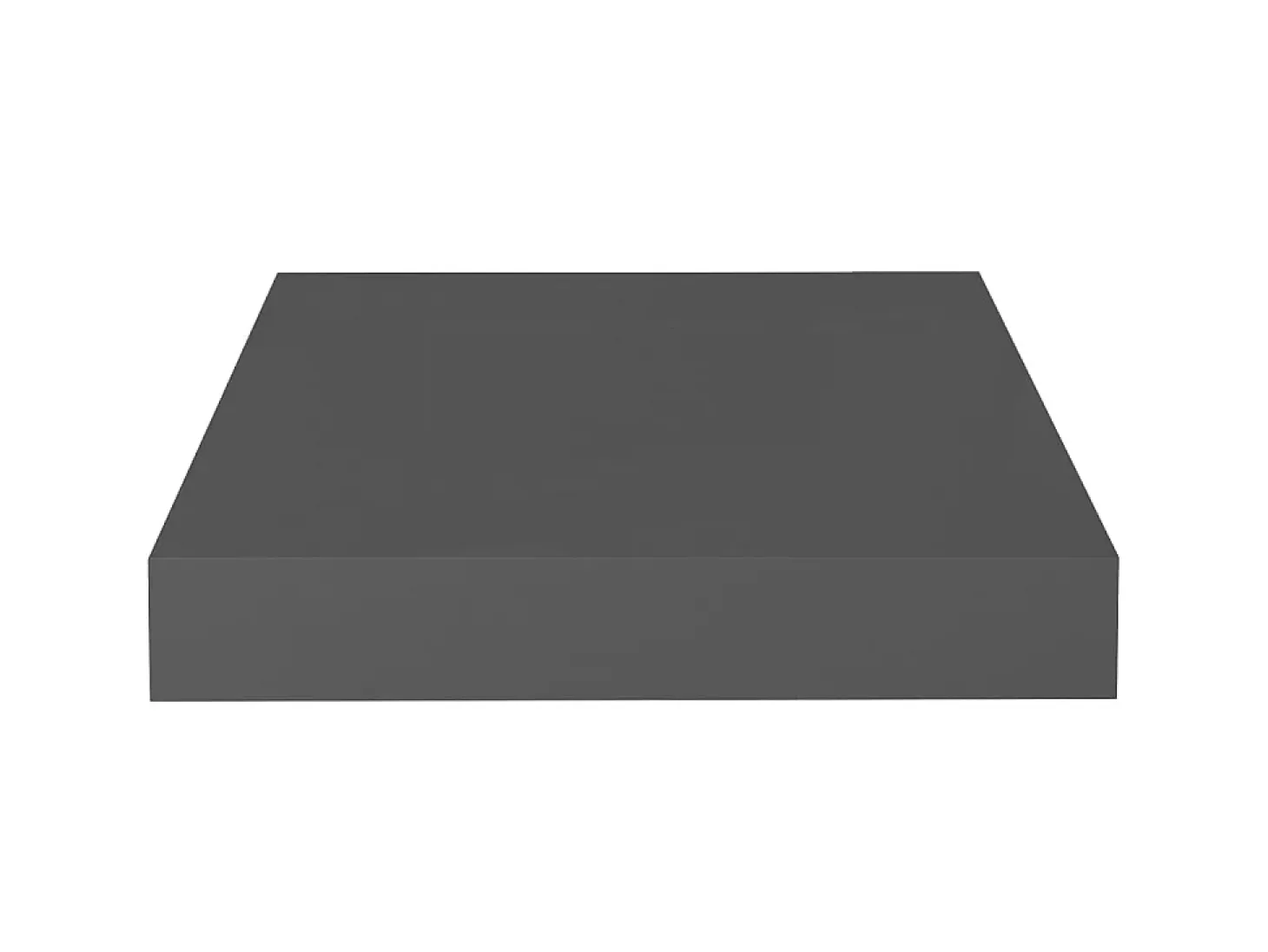 Estante de pared de pared 2 uds MDF gris brillo 23x23,5x3,8 cm ES59369