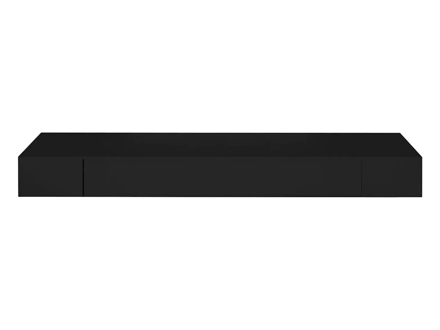 Estante de pared de pared con cajón negro 80x25x8 cm ES54711