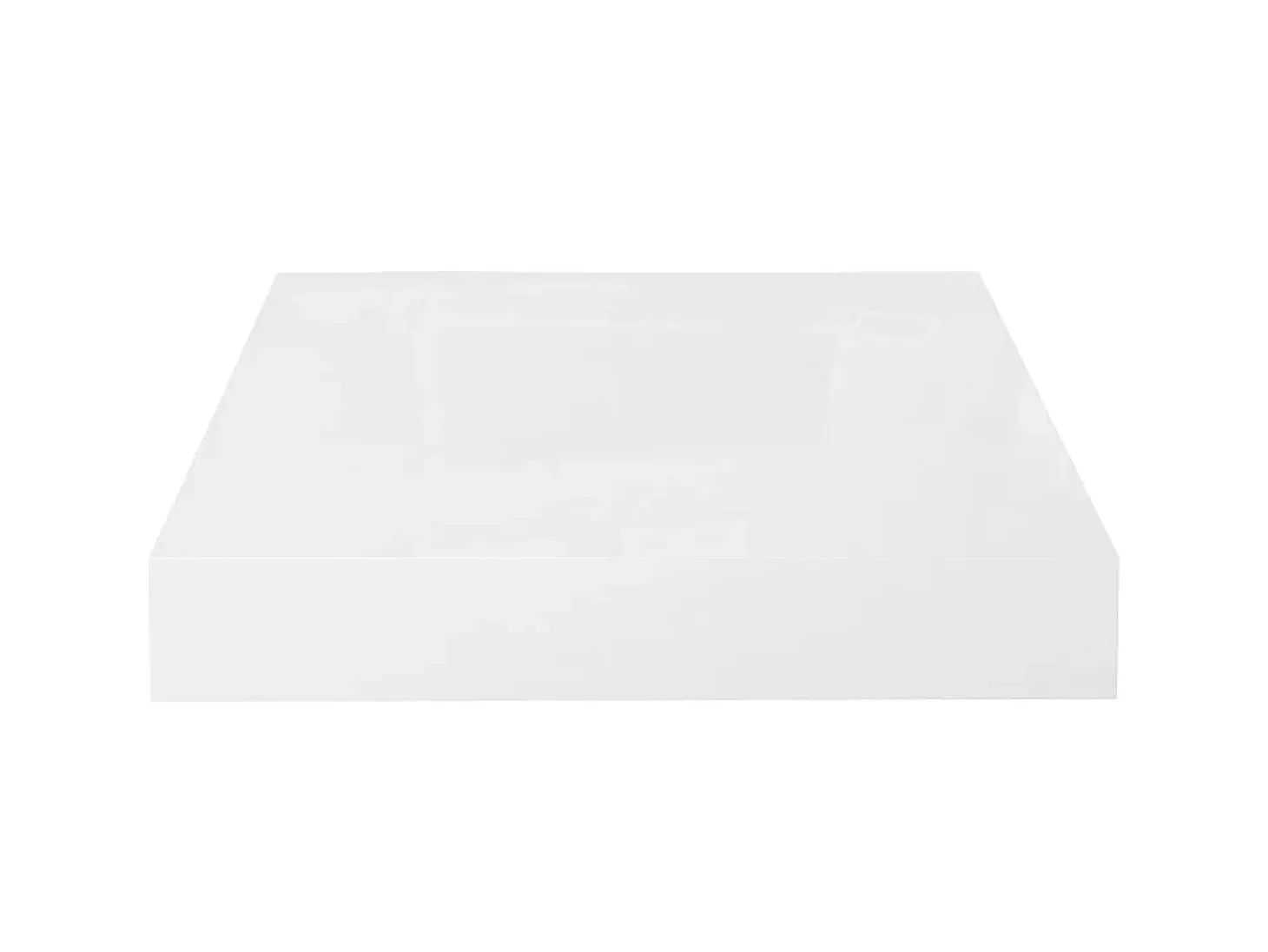 Estante de pared de pared blanco brillante MDF 23x23,5x3,8 cm ES95032