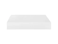 Estante de pared de pared blanco brillante MDF 23x23,5x3,8 cm ES95032