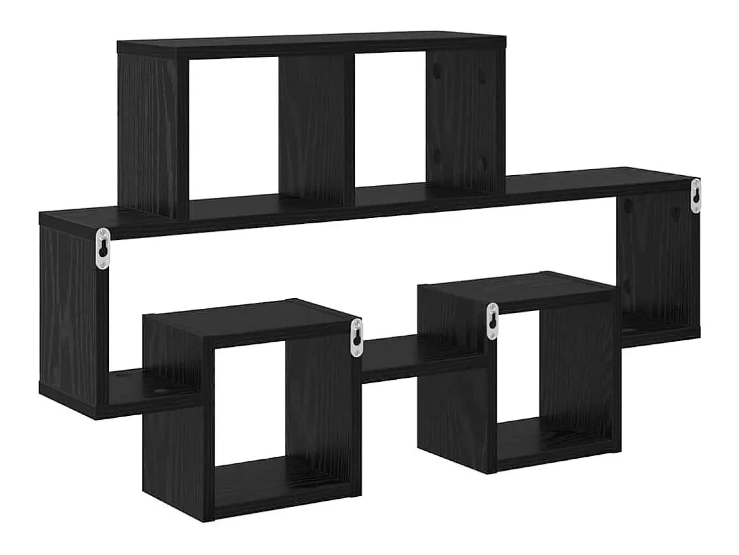 Estante de pared de roble negro 82 x 15 x 51 cm Madera de ingeniería