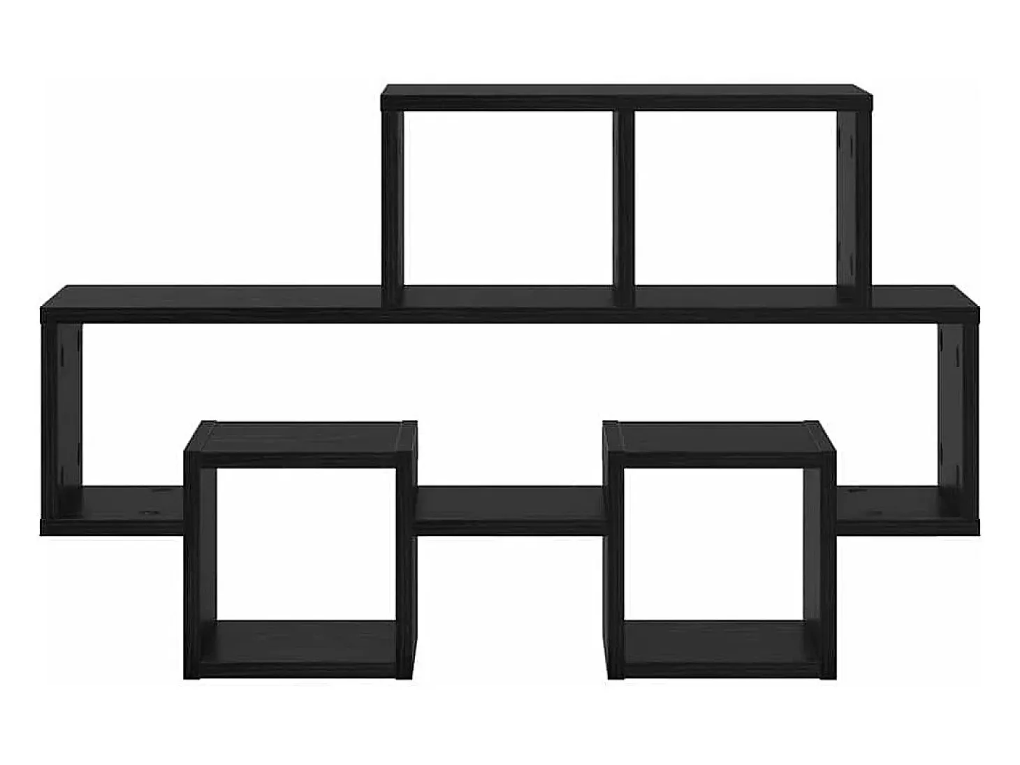 Estante de pared de roble negro 82 x 15 x 51 cm Madera de ingeniería