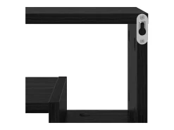 Estante de pared de roble negro 82 x 15 x 51 cm Madera de ingeniería