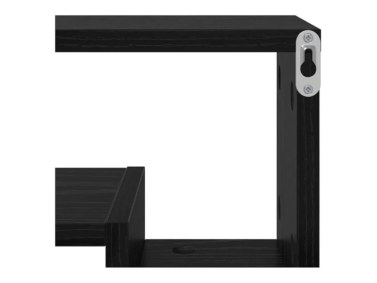 Estante de pared de roble negro 82 x 15 x 51 cm Madera de ingeniería