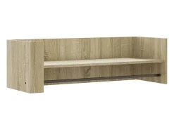 Estante de pared de roble Sonoma 100x35x30,5 cm madera de ingeniería