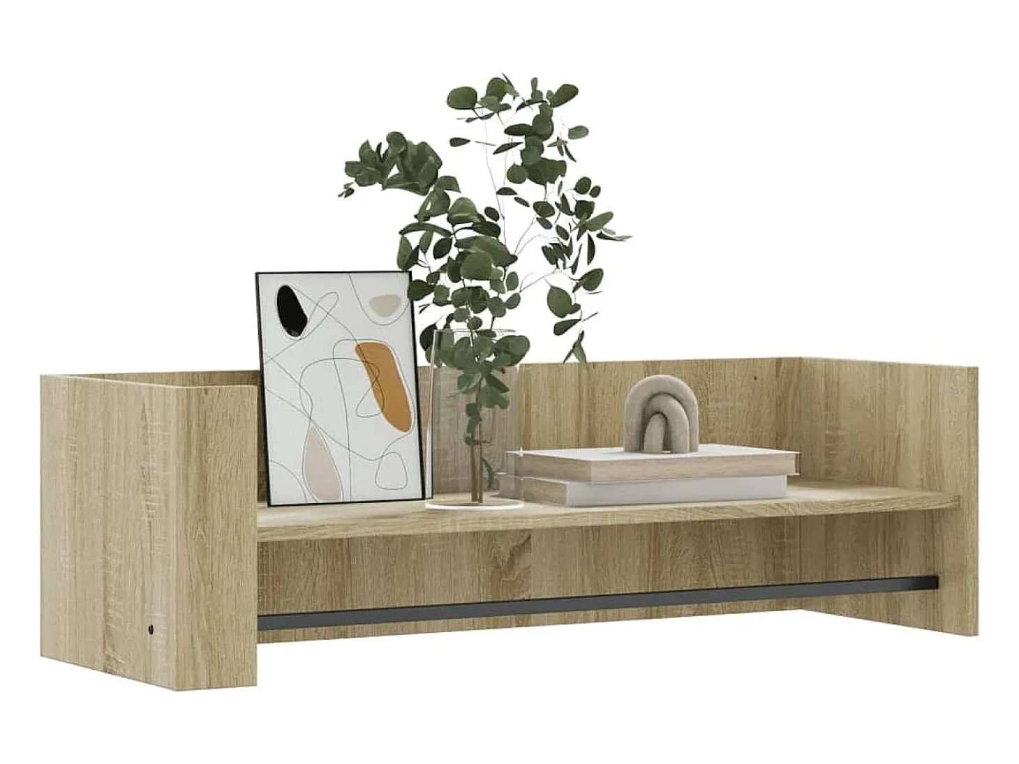 Estante de pared de roble Sonoma 100x35x30,5 cm madera de ingeniería