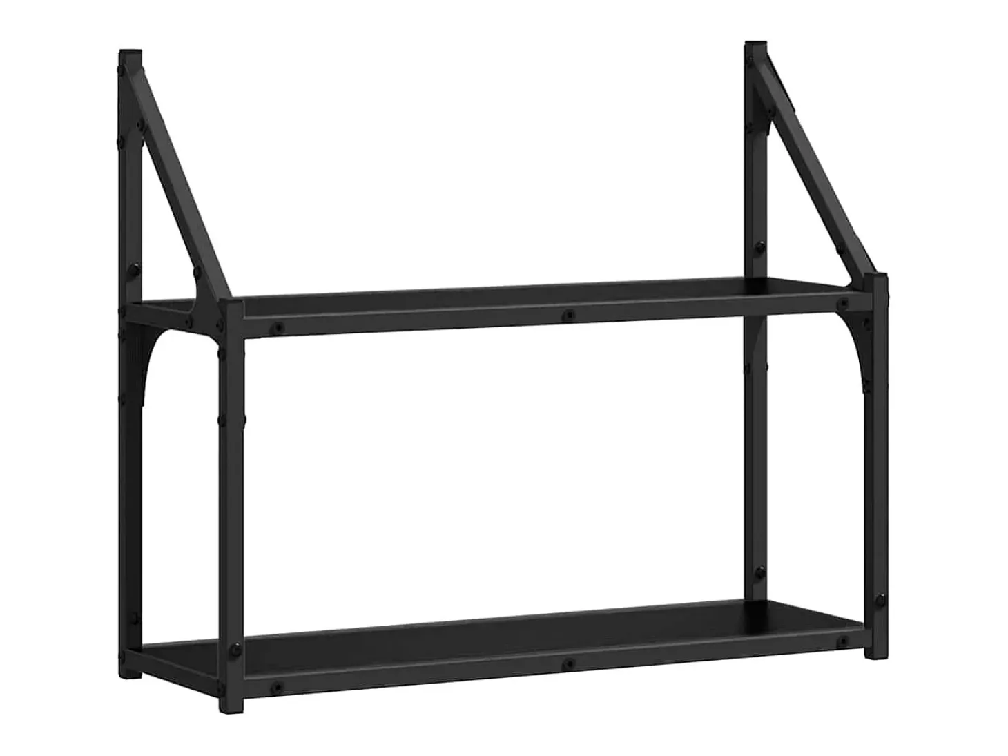 Estante de pared de roble negro 60 x 21 x 51 cm Madera de ingeniería
