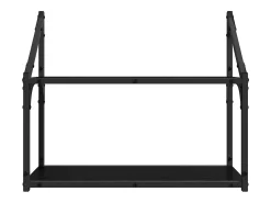 Estante de pared de roble negro 60 x 21 x 51 cm Madera de ingeniería