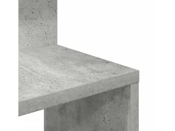 Estante de pared esquinero de hormigón gris 32x32x127,5 cm madera de ingeniería