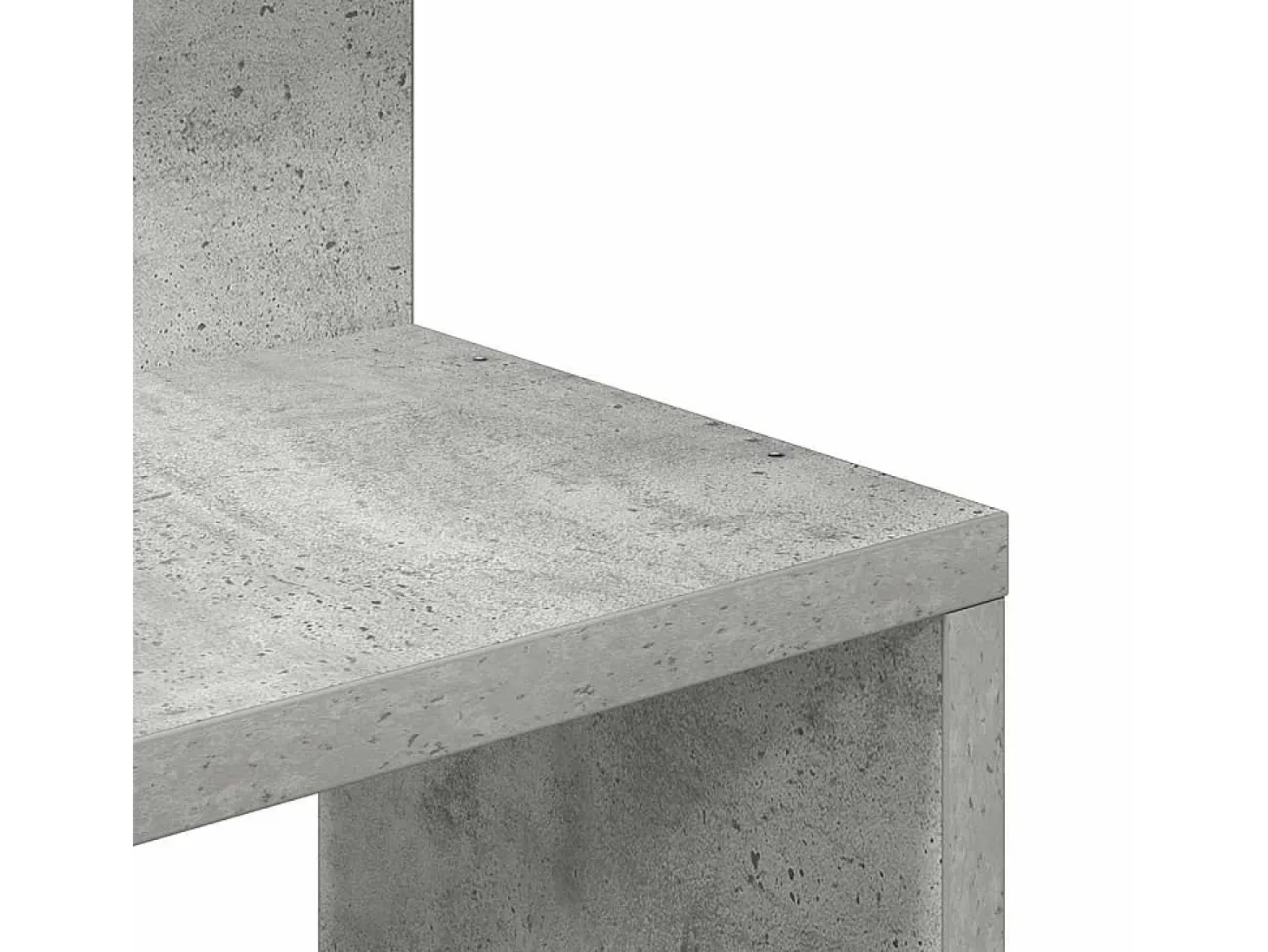 Estante de pared esquinero de hormigón gris 32x32x127,5 cm madera de ingeniería