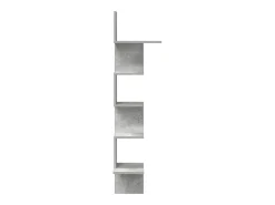 Estante de pared esquinero de hormigón gris 32x32x127,5 cm madera de ingeniería