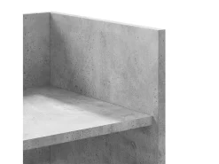 Estante de pared madera ingeniería gris hormigón 100x35x30,5 cm