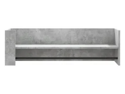 Estante de pared madera ingeniería gris hormigón 100x35x30,5 cm