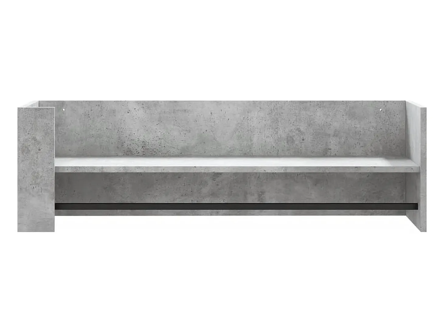 Estante de pared madera ingeniería gris hormigón 100x35x30,5 cm