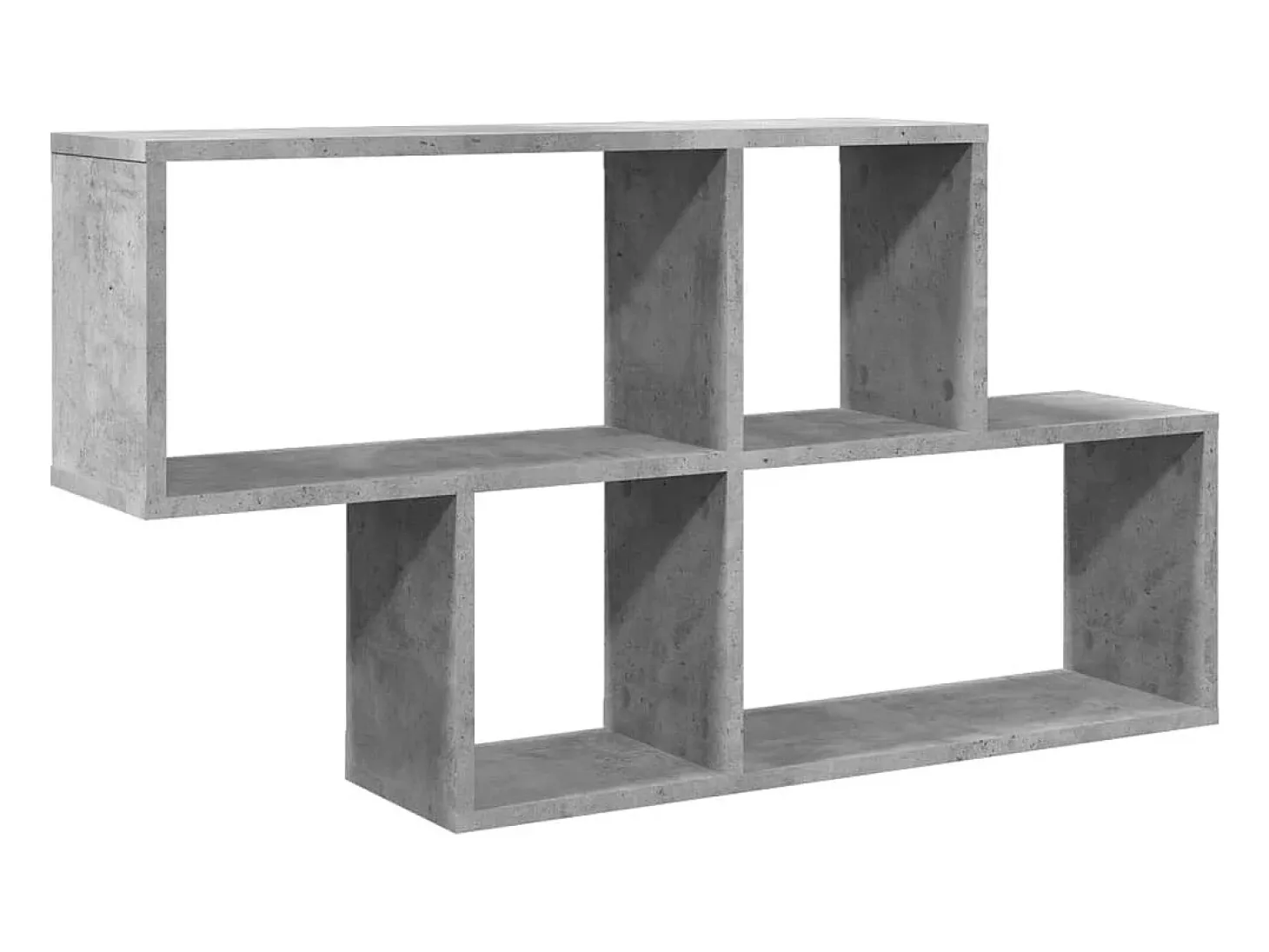 Estante de pared madera ingeniería gris hormigón 100x20x53 cm ES596913
