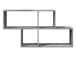 Estante de pared madera ingeniería gris hormigón 100x20x53 cm ES596913