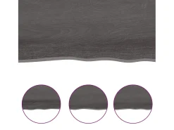 Estante de pared madera roble tratada marrón oscuro 60x30x2 cm ES225844