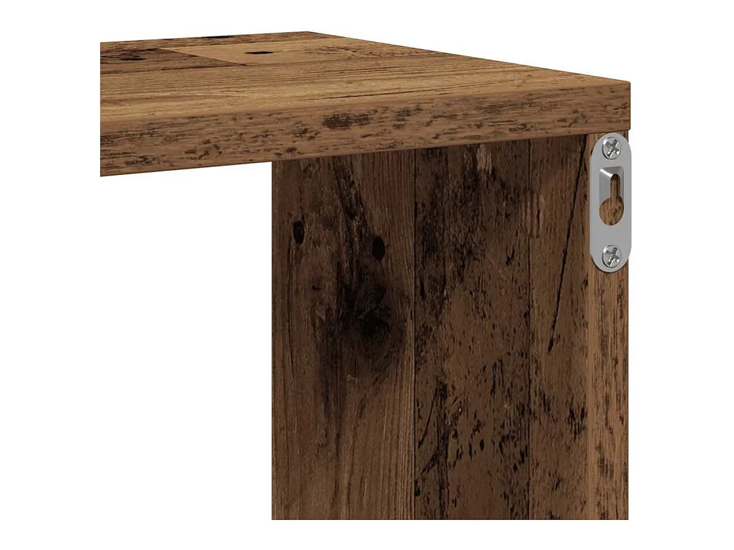 Estante de pared madera vieja 104x20x58,5 cm madera de ingeniería