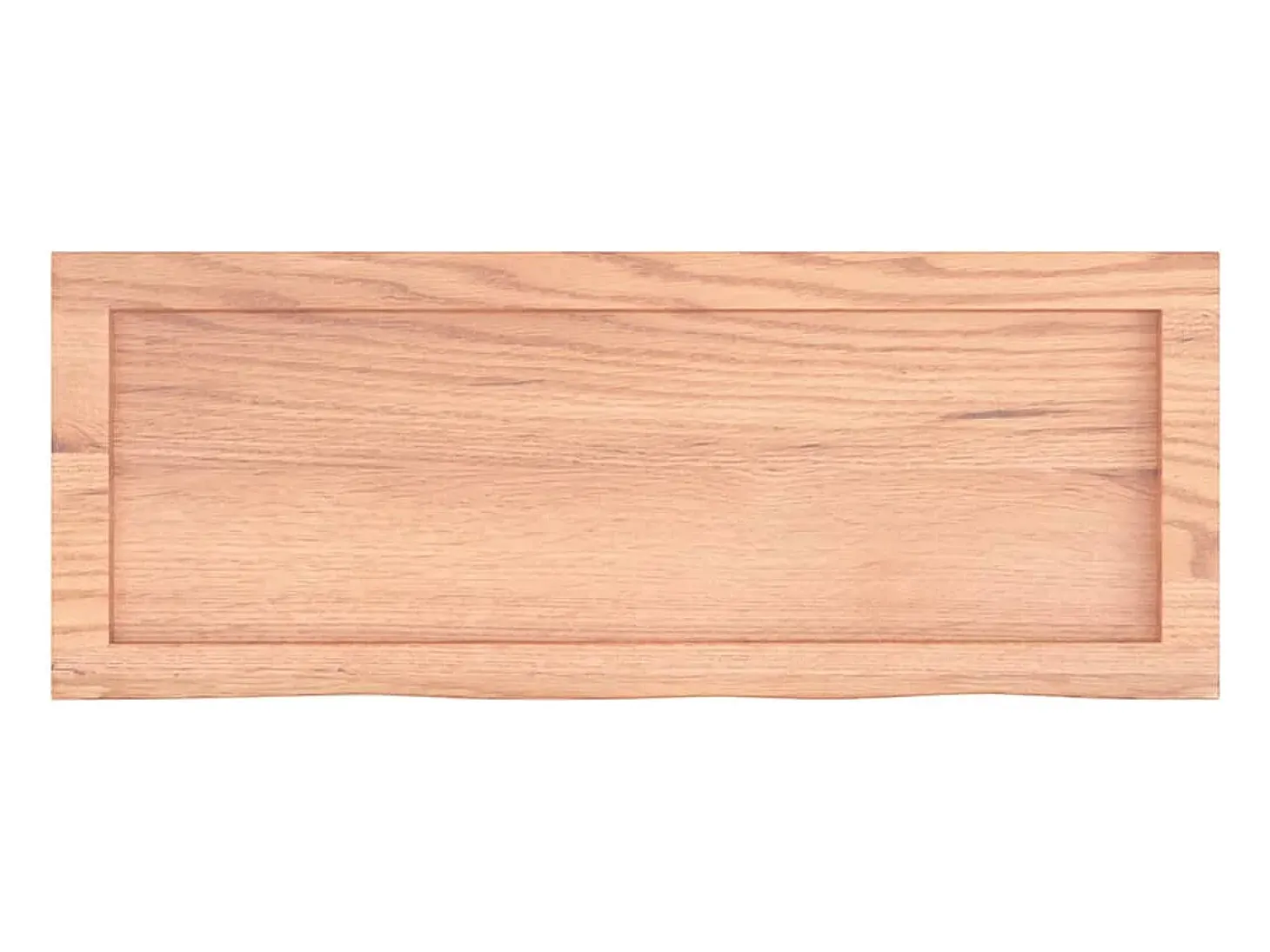 Estante de pared marrón claro en madera maciza de roble tratado