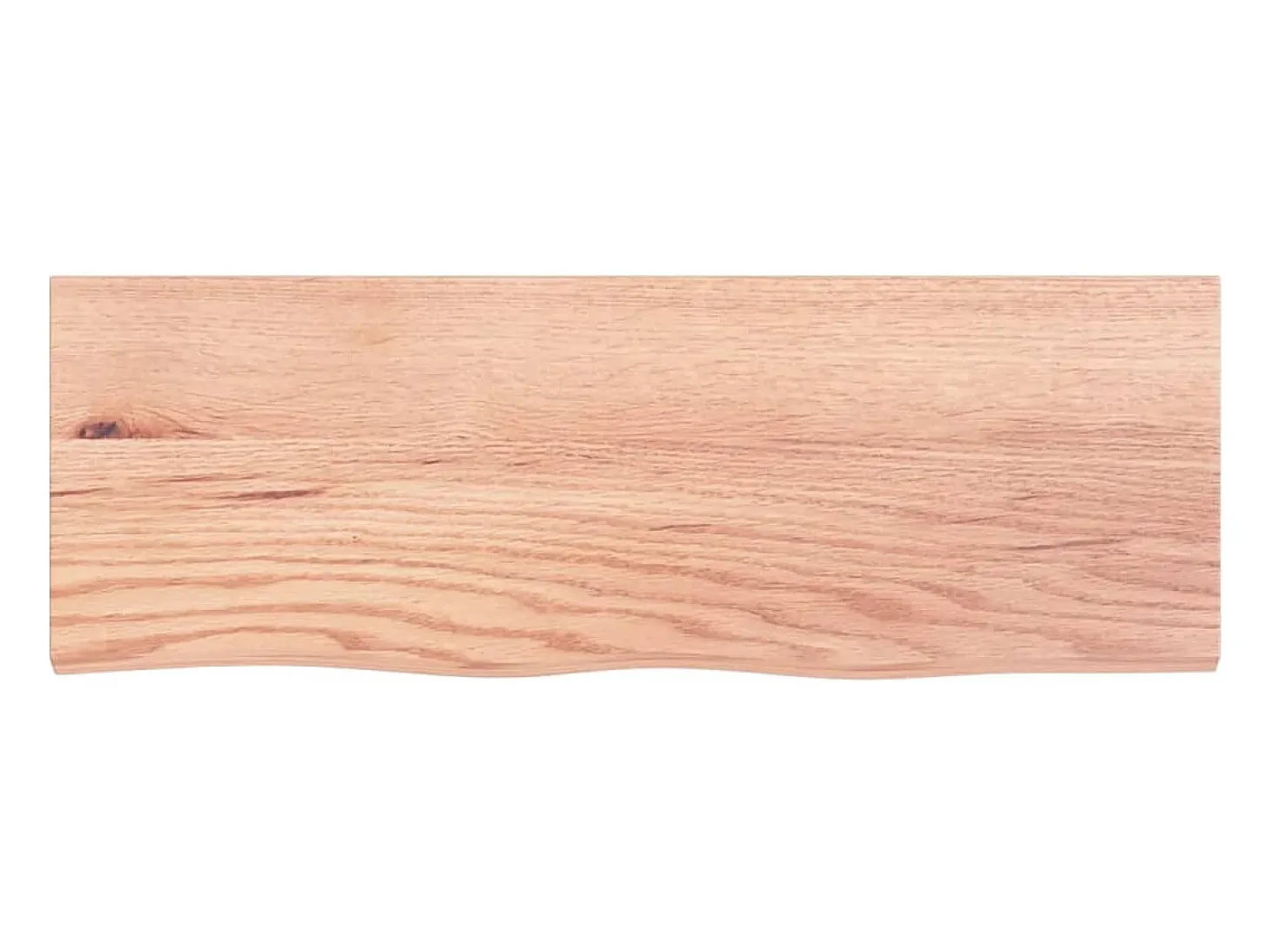 Estante de pared marrón claro en madera maciza de roble tratado