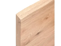 Estante de pared marrón claro 40x20x4 cm madera maciza de roble tratado