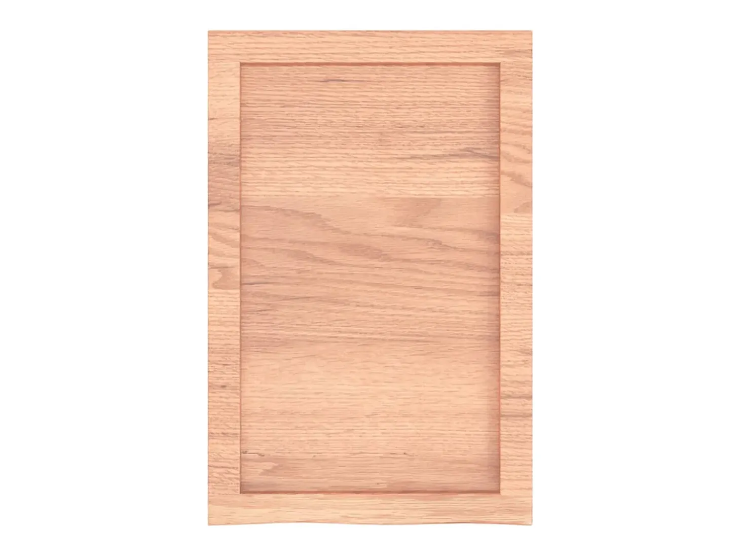 Estante de pared marrón claro en madera maciza de roble tratado