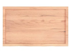 Estante de pared marrón claro en madera maciza de roble tratado