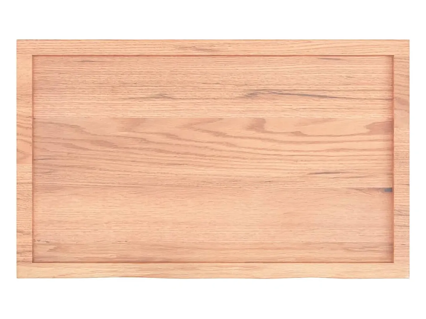 Estante de pared marrón claro en madera maciza de roble tratado