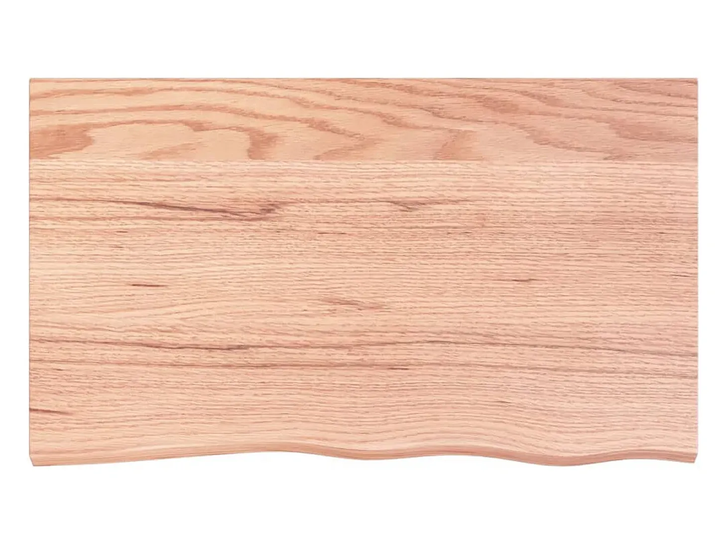 Estante de pared marrón claro en madera maciza de roble tratado